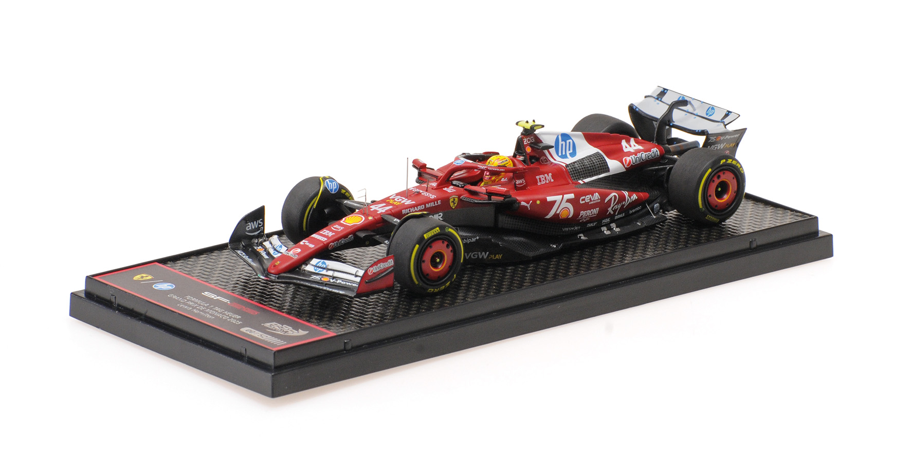 FERRARI SF-25 - LEWIS HAMILTON - MONACO GP 2025 W/DRIVER FIGURINE