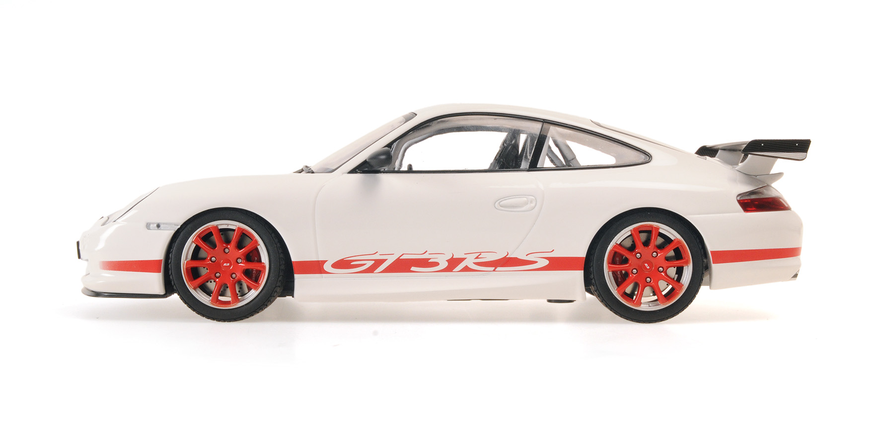 PORSCHE 911 GT3 RS - 2002 - WHITE W/RED STRIPES
