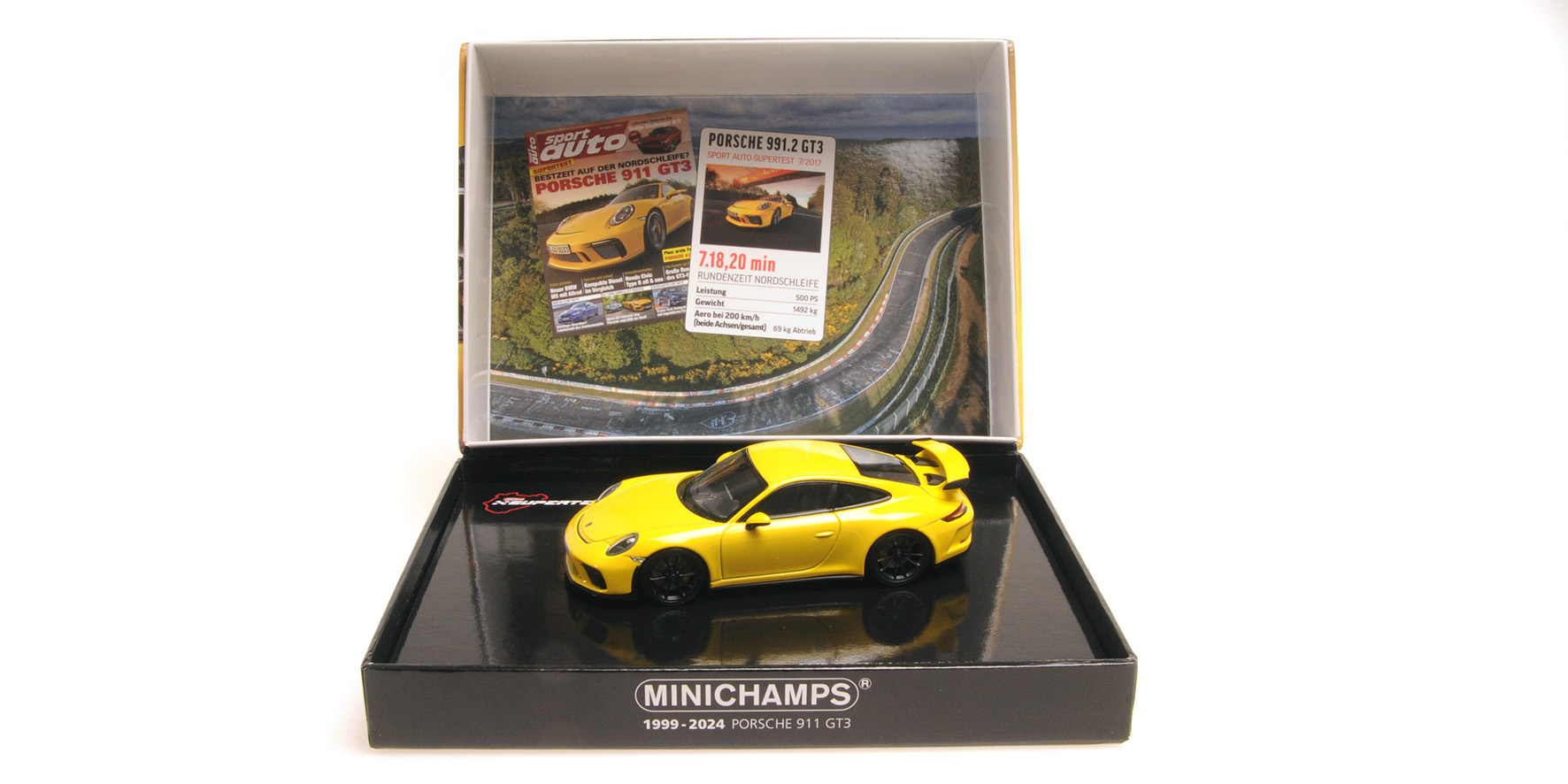 PORSCHE 911 GT3 - 2017 - YELLOW - SPORT AUTO