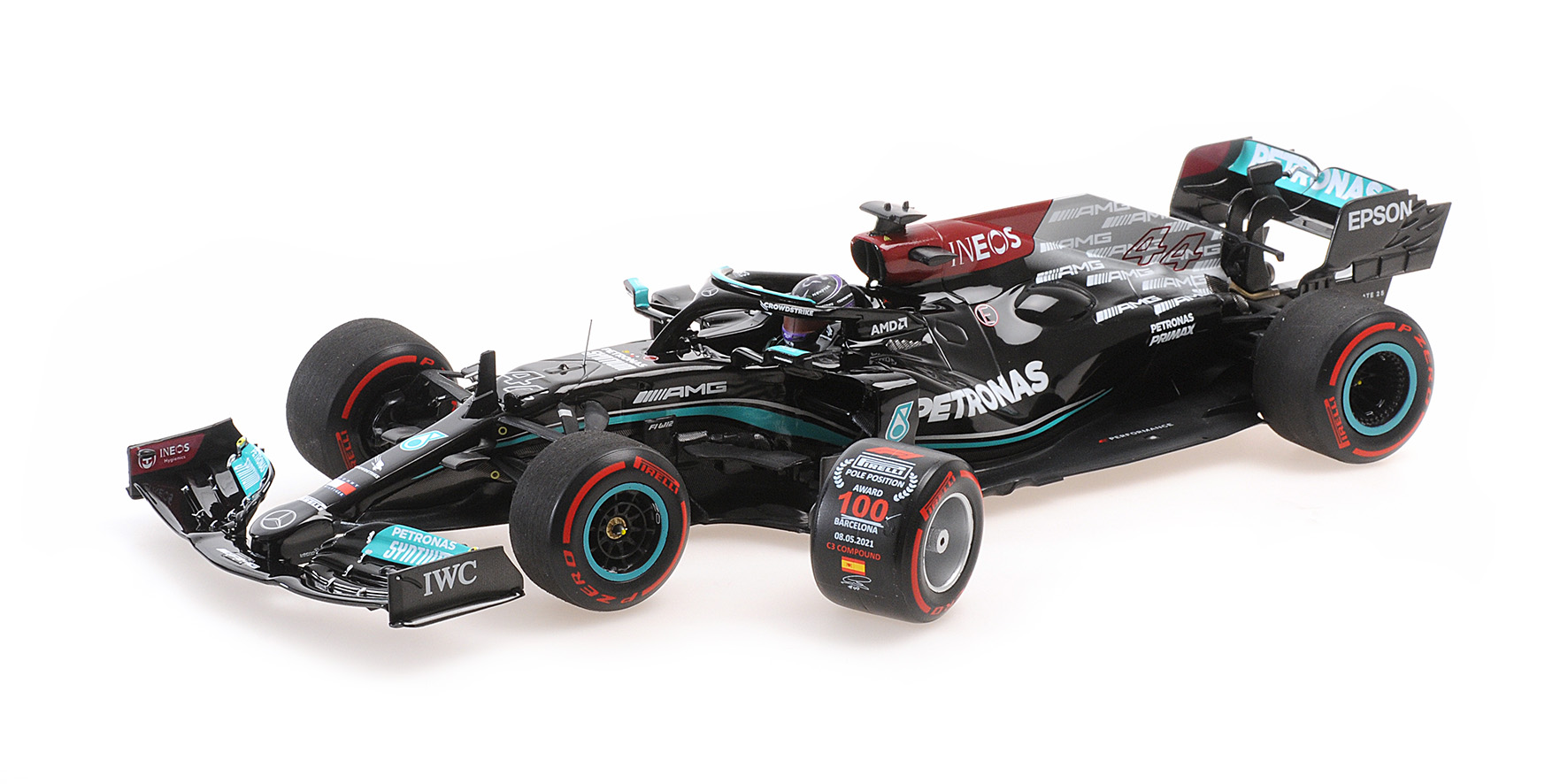 MERCEDES-AMG PETRONAS FORMULA ONE TEAM W12 E PERFORMANCE - HAMILTON - 100TH POLE - SPANISH GP 2021