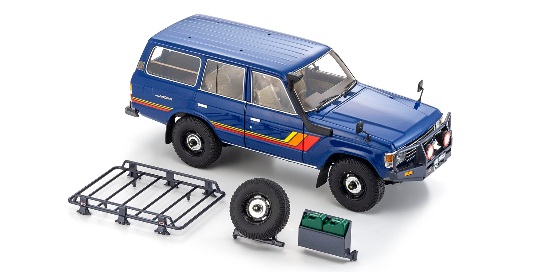 TOYOTA LAND CRUISER 60 - BLUE - W/ROOF RACK + (08956XBL)