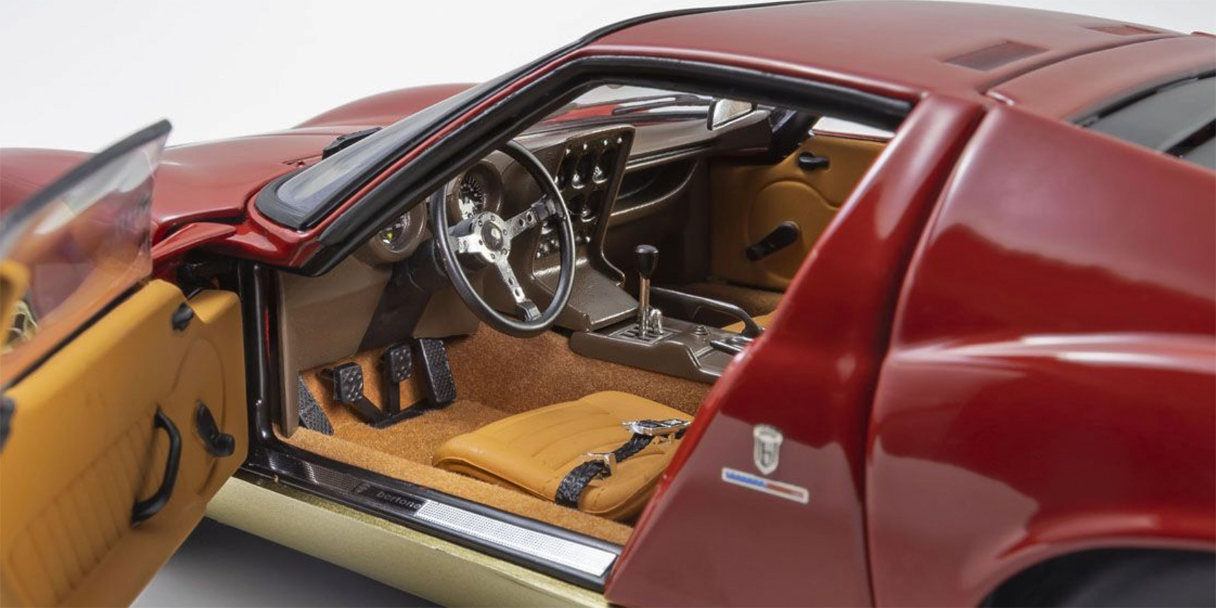 LAMBORGHINI MIURA P400 - RED/GOLD - (08314R)