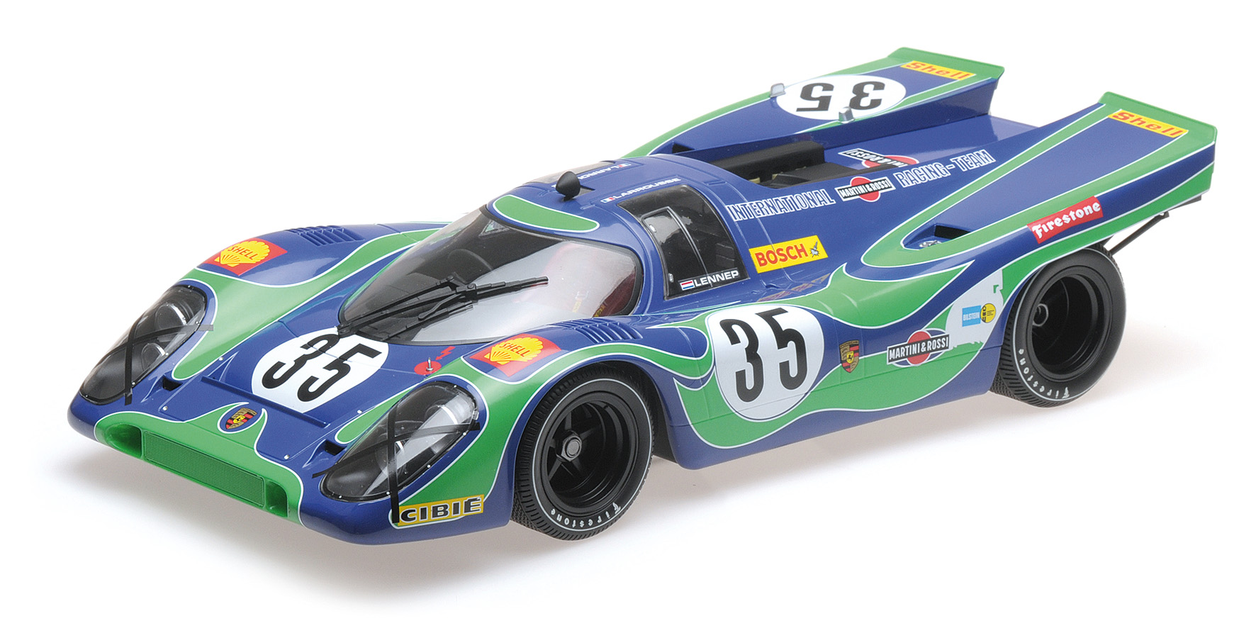 PORSCHE 917K - INTERNATIONAL MARTINI & ROSSI RACING - VAN LENNEP/LARROUSSE - WATKINS GLEN 6H 1970