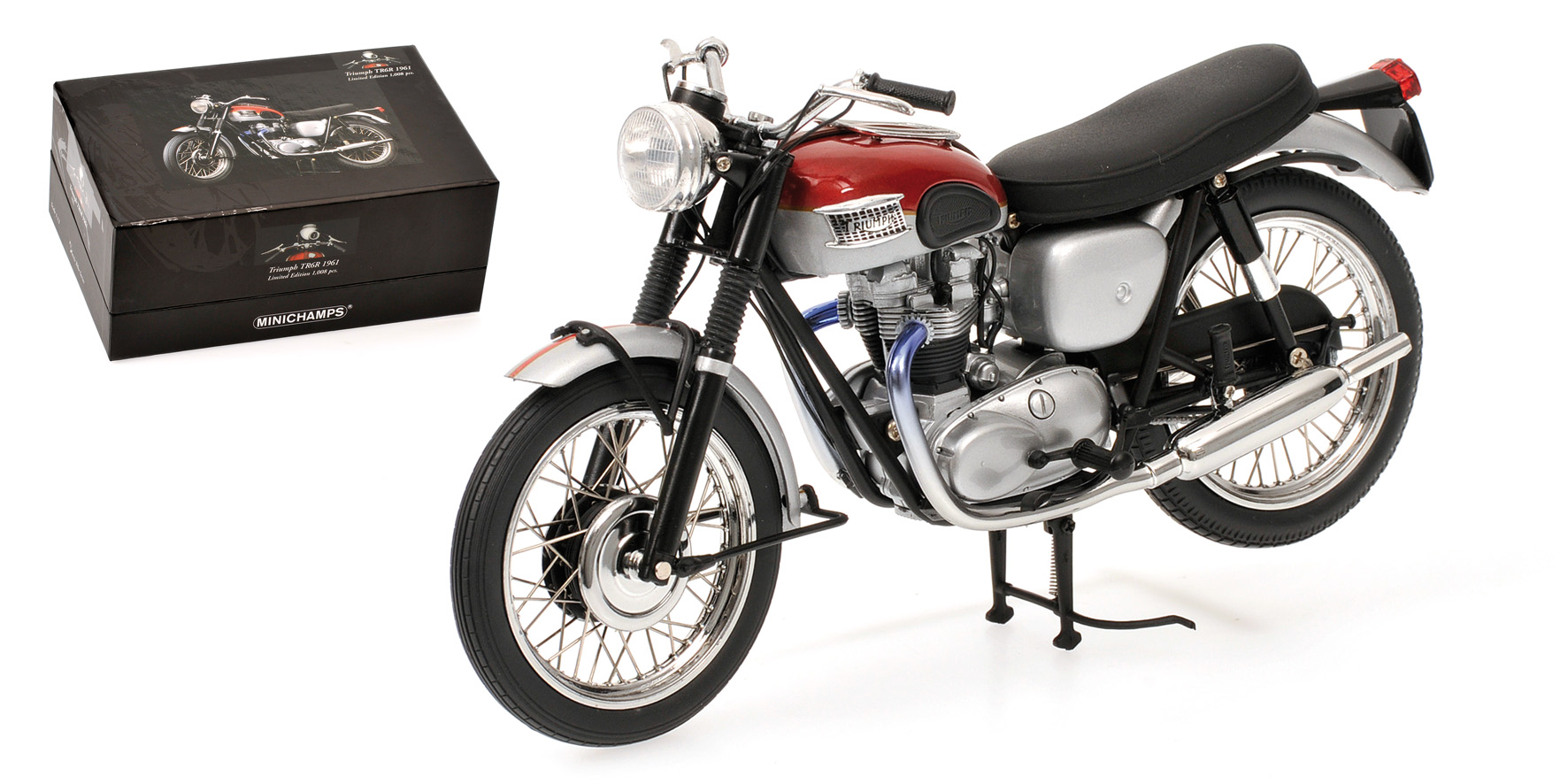 TRIUMPH TR6 - 1961 - SILVER/RED