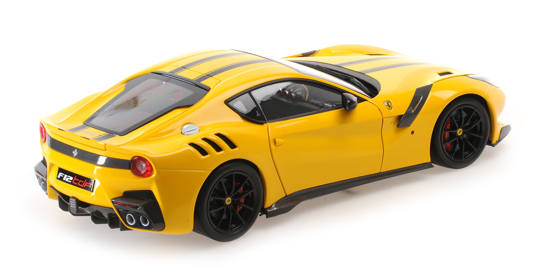 FERRARI F12 TDF - 2015 - YELLOW W/ BLACK STRIPES