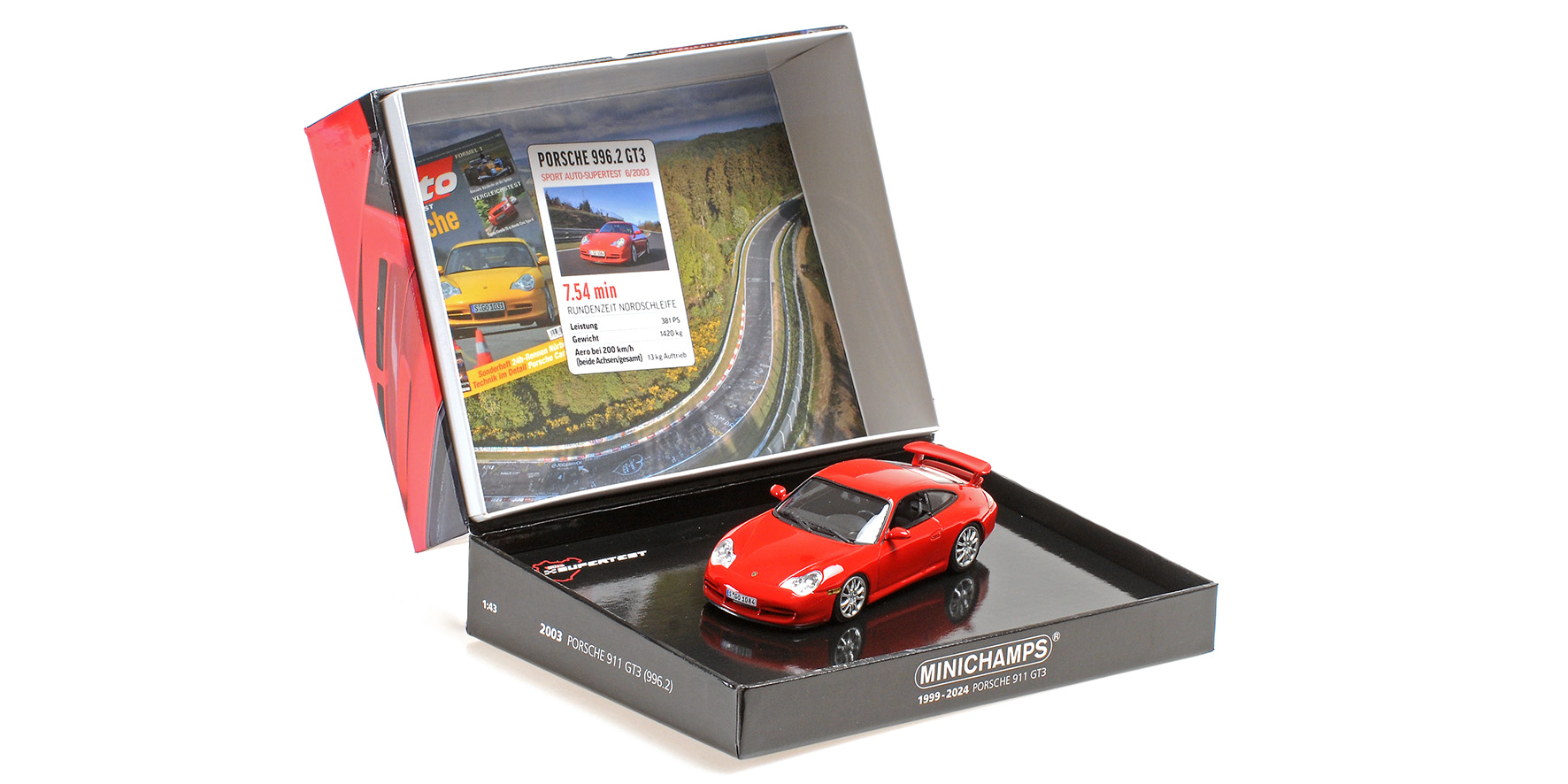 PORSCHE 911 GT3 - 2003 - RED - SPORT AUTO