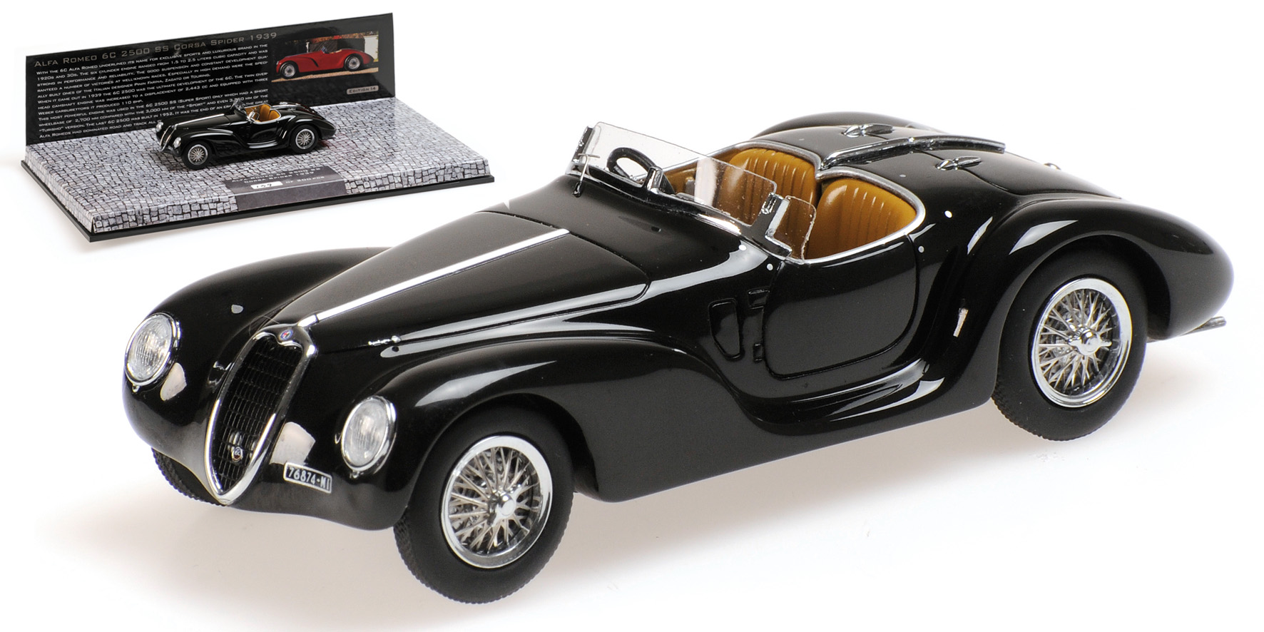 ALFA ROMEO 6C CORSA SPIDER - 1939 - BLACK