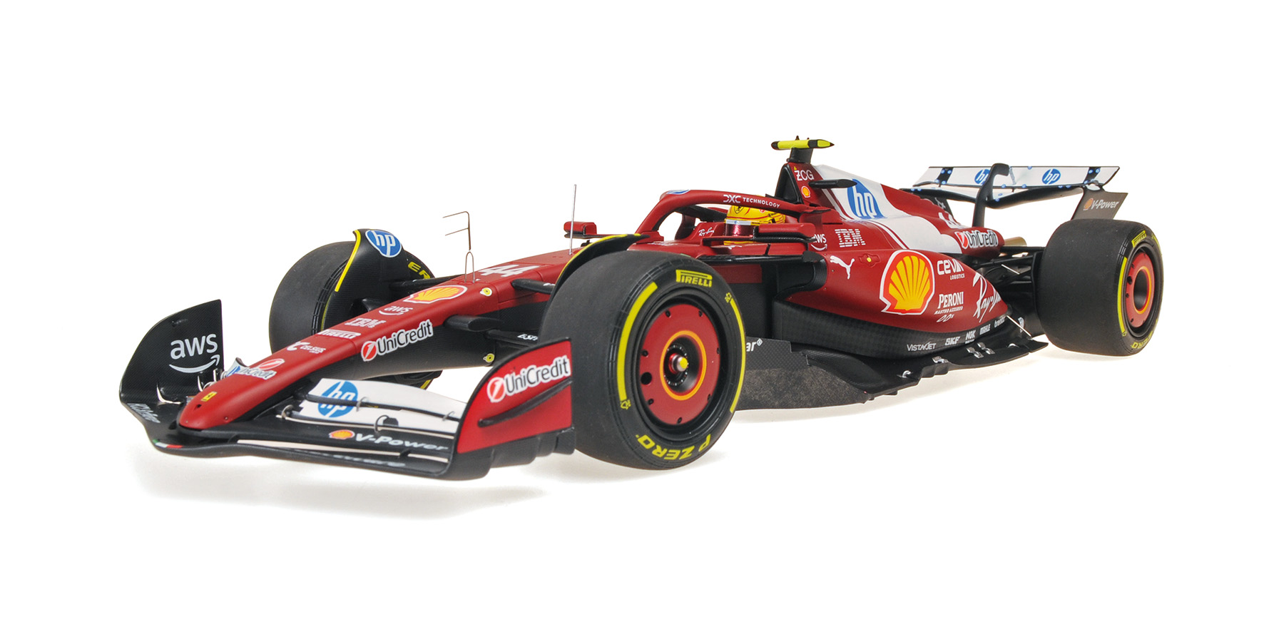 FERRARI SF-25 - LEWIS HAMILTON - WINNER SPRINT CHINA GP 2025 W/DRIVER FIGURINE