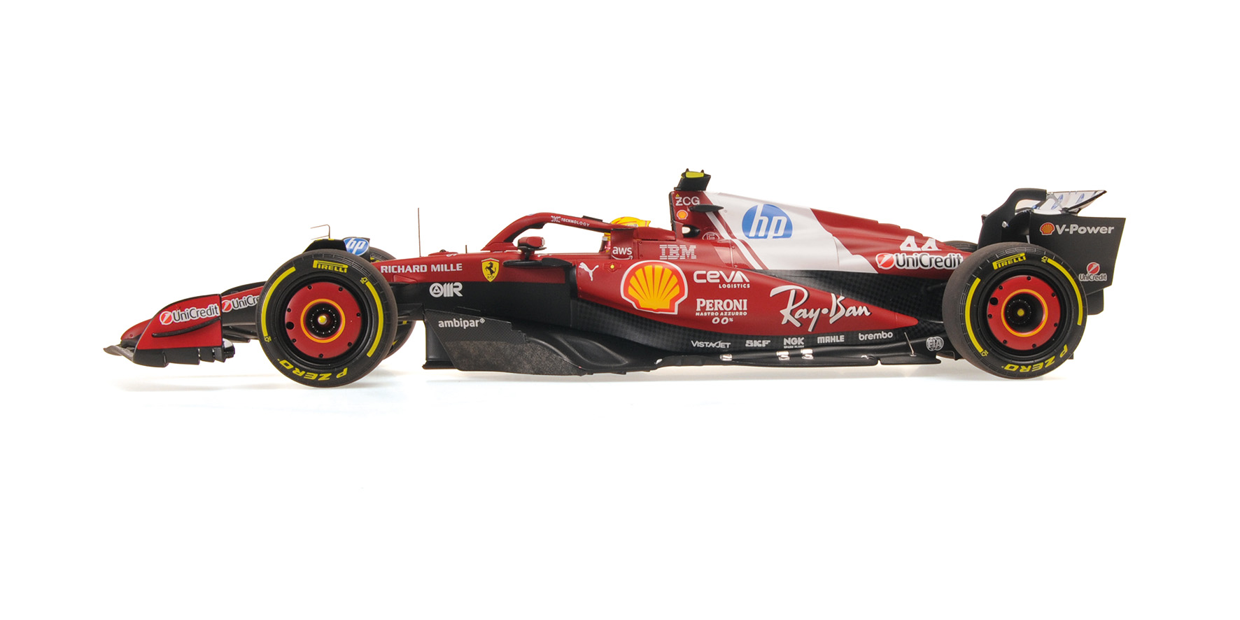FERRARI SF-25 - LEWIS HAMILTON - WINNER SPRINT CHINA GP 2025 W/DRIVER FIGURINE