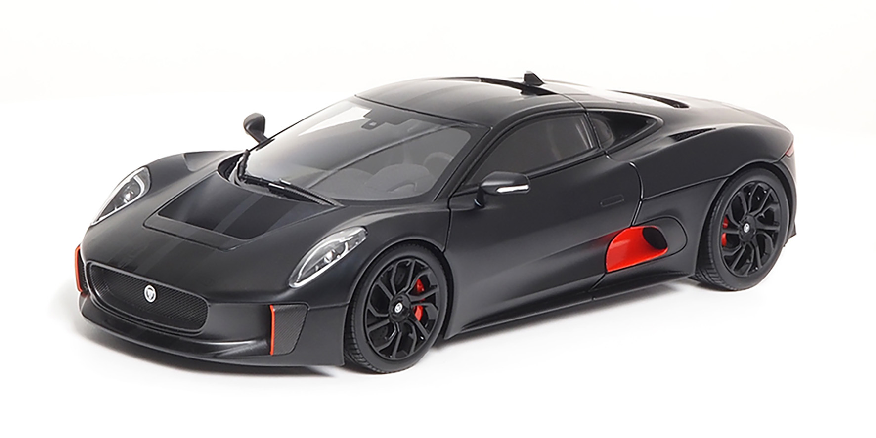 JAGUAR C-X75-SATIN BLACK WITH BLACK STRIPES