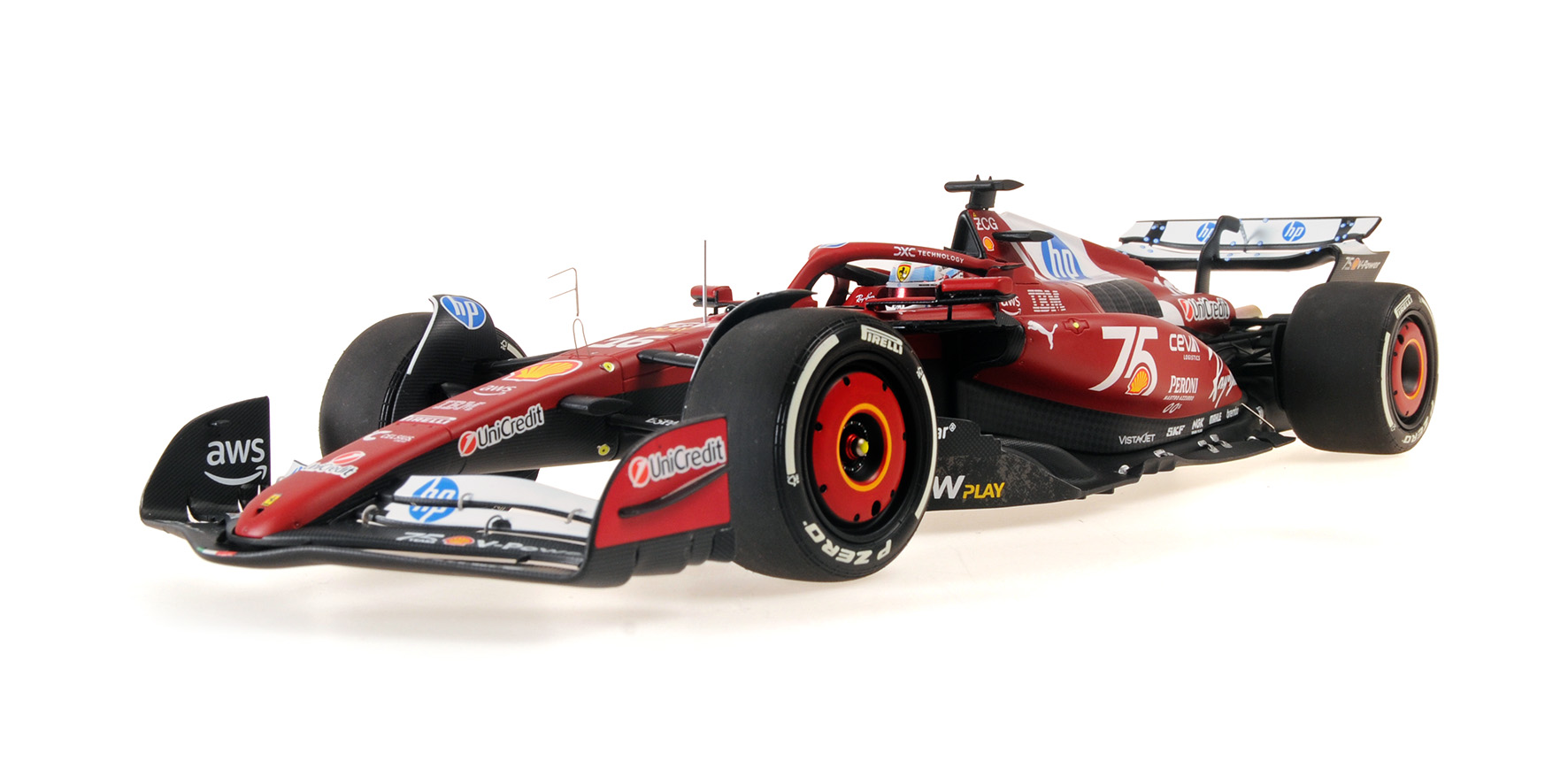 FERRARI SF-25 - CHARLES LECLERC - 2ND PLACE MONACO GP 2025 W/DRIVER FIGURINE
