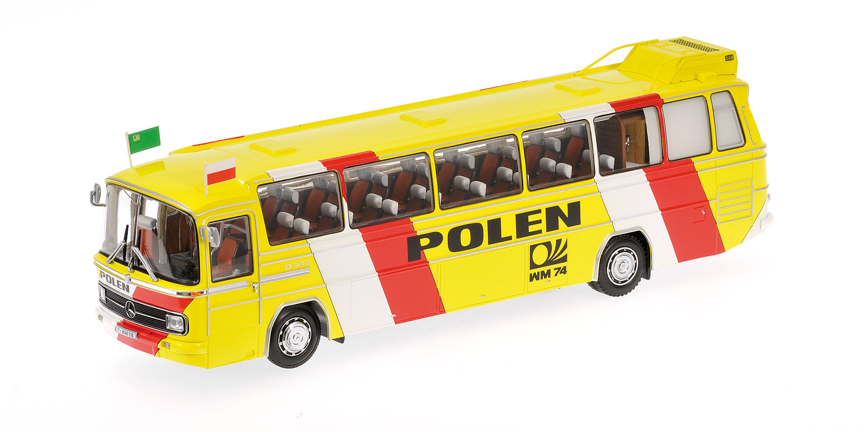 MERCEDES-BENZ O302 (LHD) - FUSSBALL-WELTMEISTERSCHAFT 1974 - MANNSCHAFTSBUS 'POLEN'