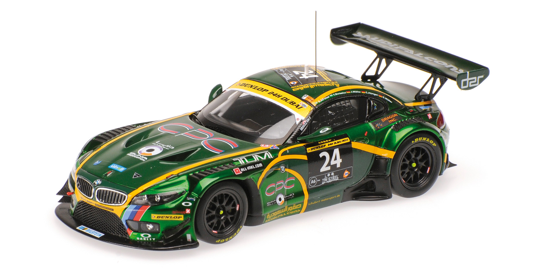 BMW Z4 GT3 - BMW SAUDI FALCONS TEAM SCHUBERT - AL FAISAL/BINLADEN/MÜLLER - 24H DUBAI 2013