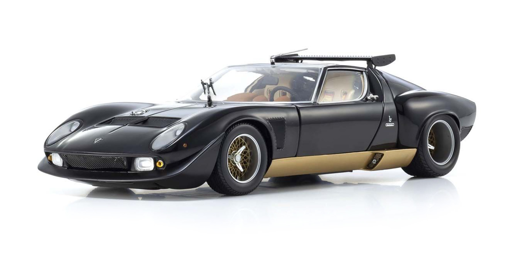 LAMBORGHINI MIURA SVR - BLACK/GOLD (08319BKG)