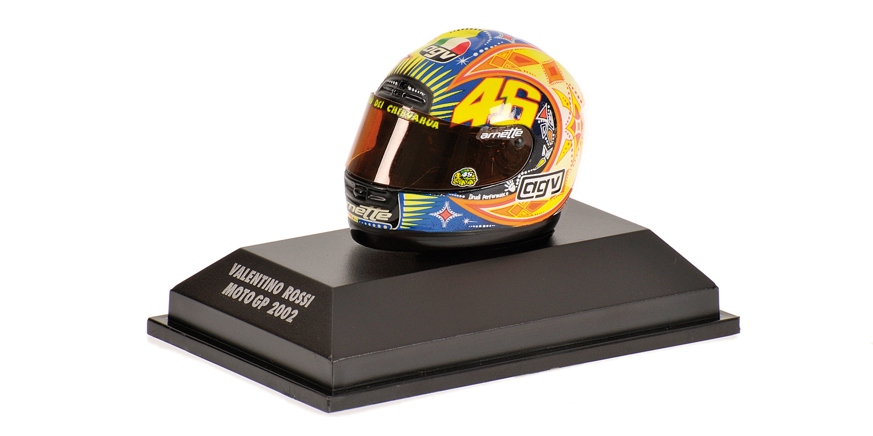 AGV HELMET - VALENTINO ROSSI - WORLD CHAMPION MOTOGP 2002