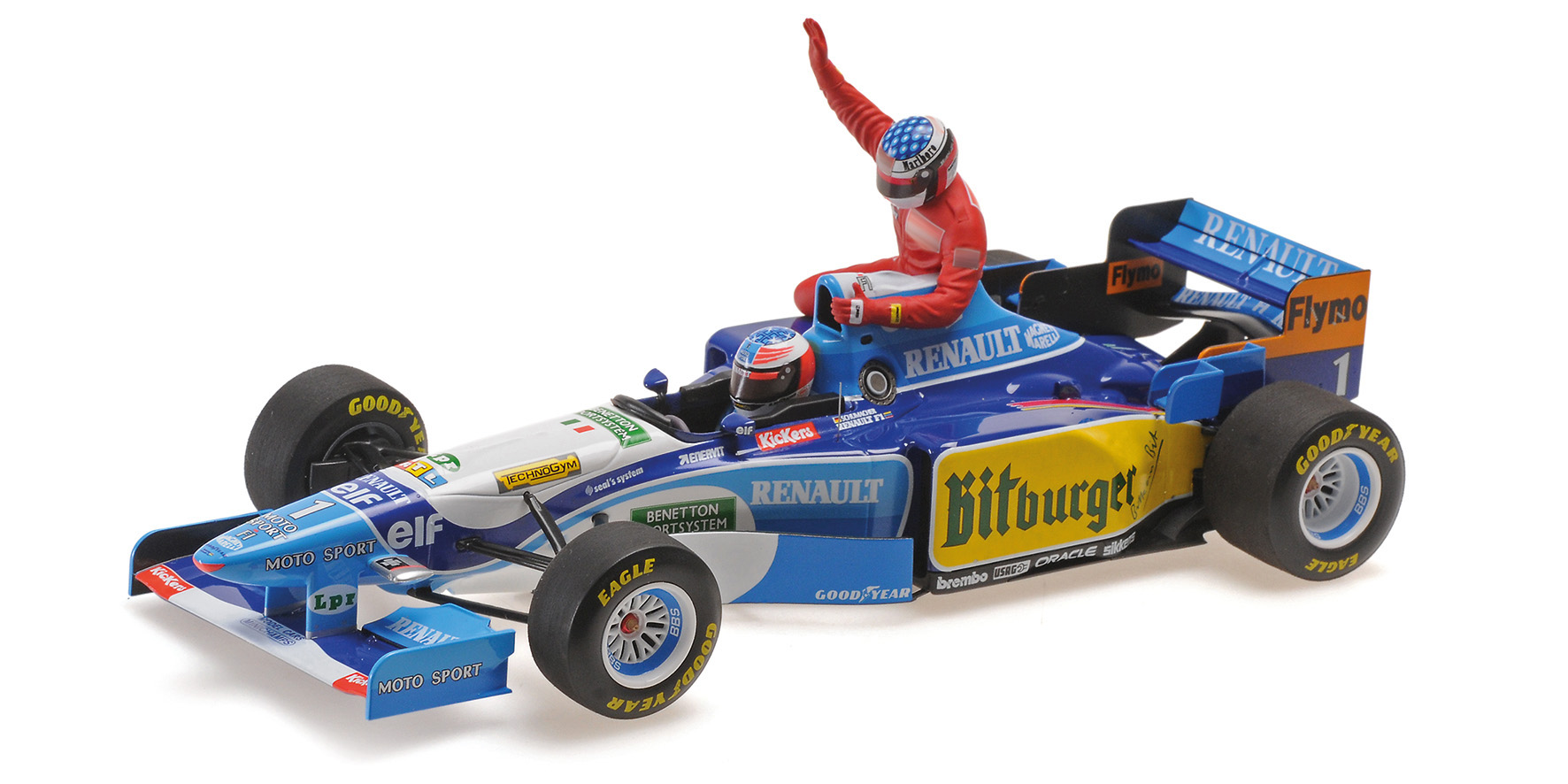 BENETTON RENAULT B195 - MICHAEL SCHUMACHER - CANADIAN GP 1995 (W/FIGURINE ALESI)