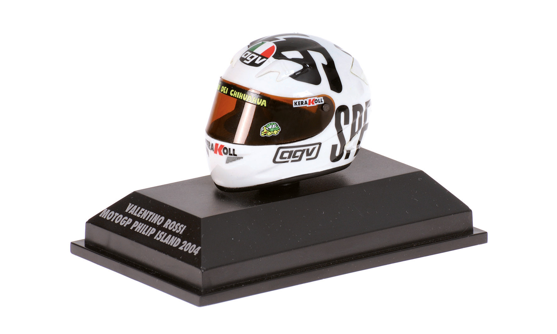 AGV HELMET - VALENTINO ROSSI - WORLD CHAMPION MOTOGP PHILIP ISLAND 2004