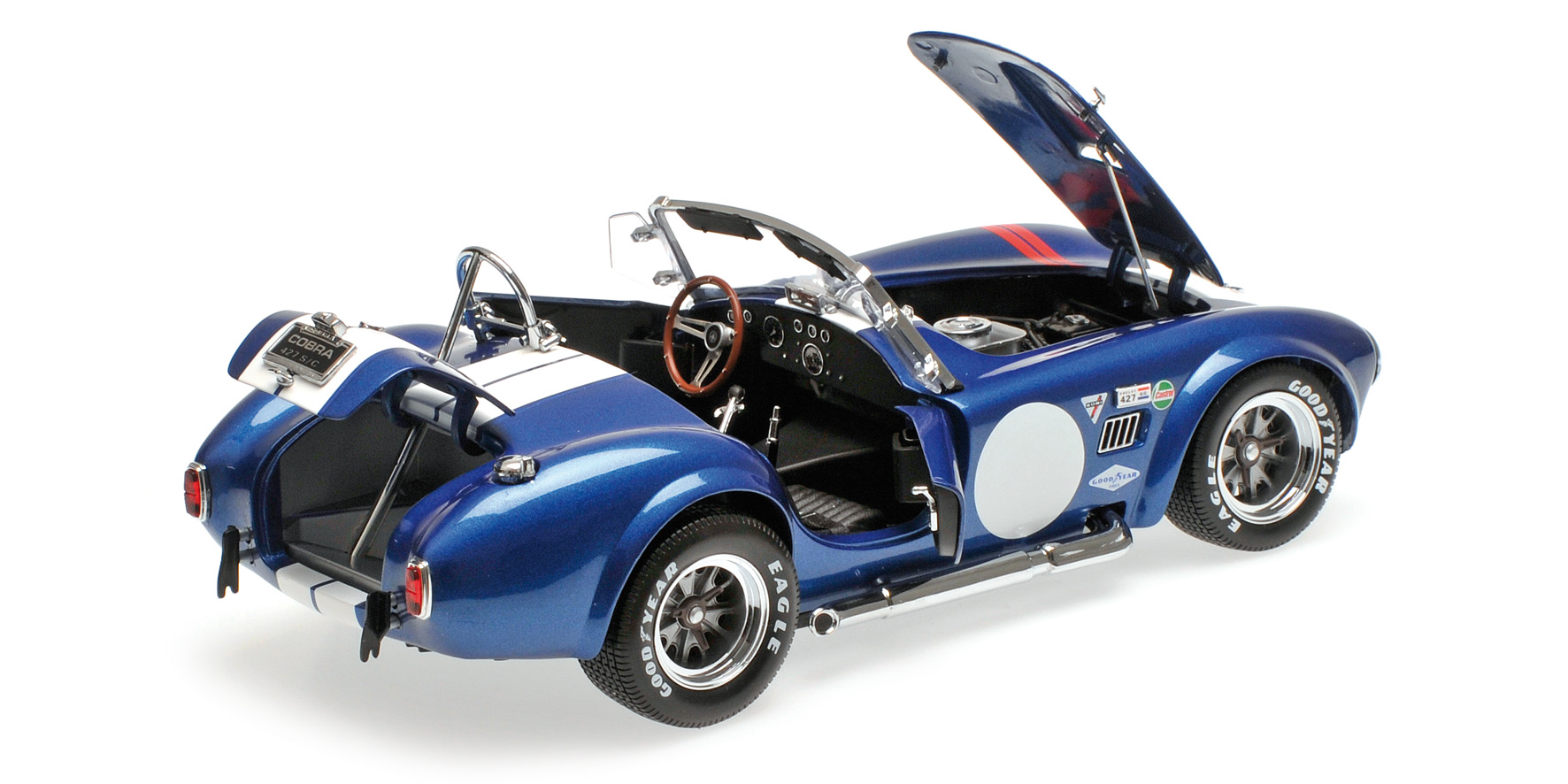 SHELBY COBRA 427 S/C - BLUE/RED LINE (08045BLR)