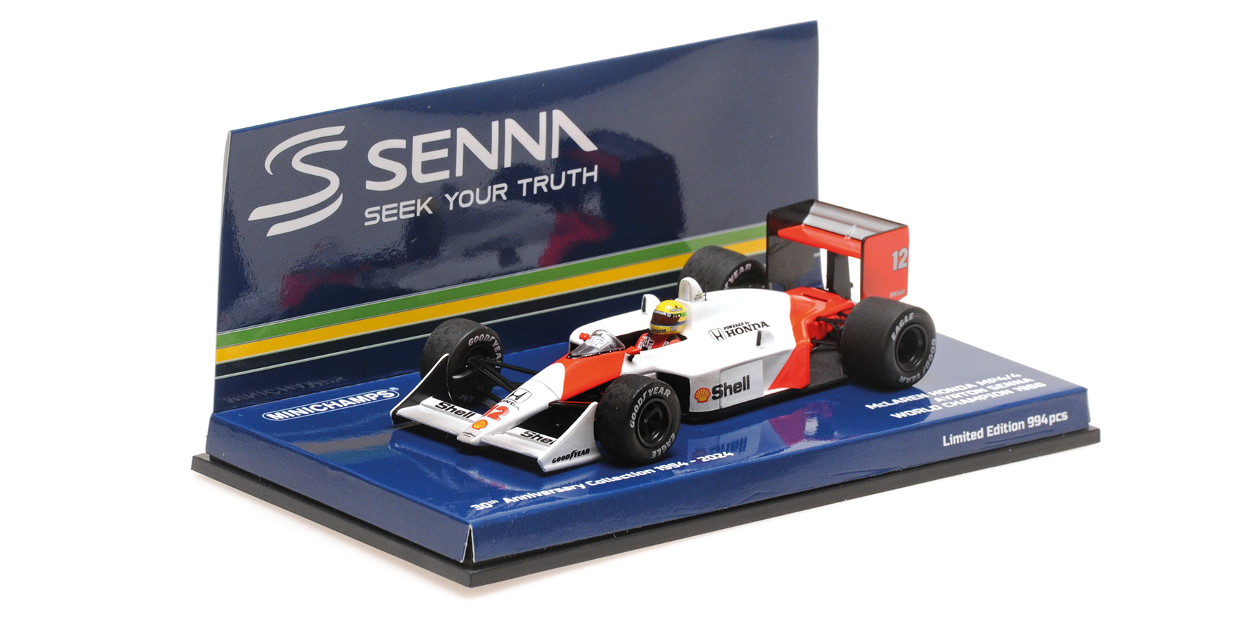 MCLAREN HONDA MP4/4 - AYRTON SENNA  - WORLD CHAMPION 1988 - DIRTY VERSION