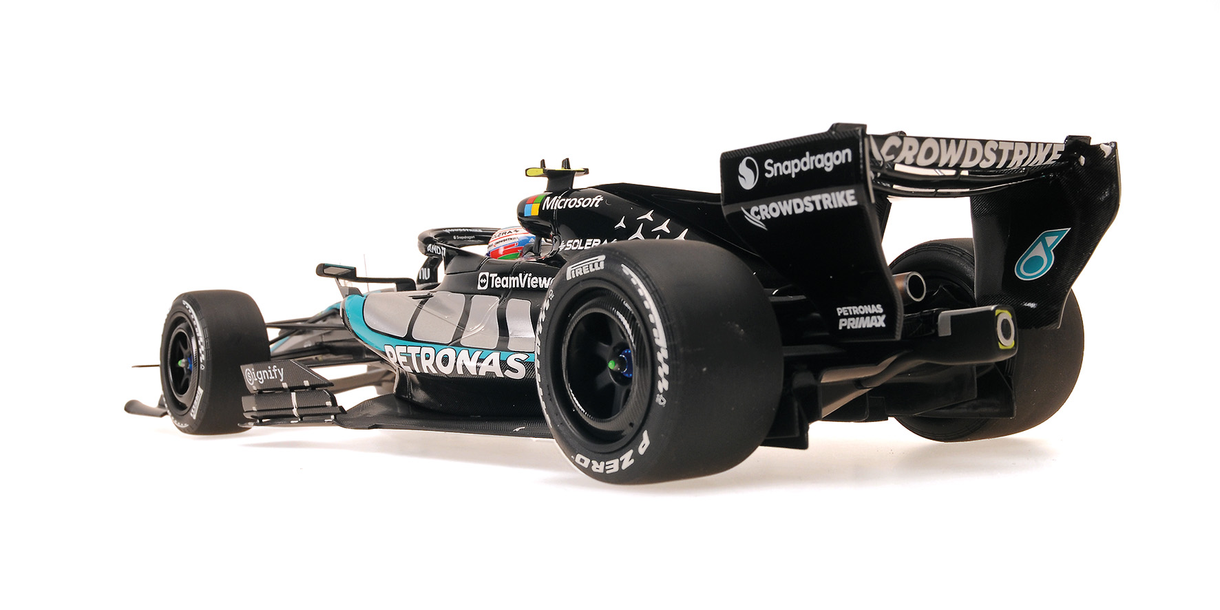MERCEDES-AMG PETR. F1 TEAM W17 - KIMI ANTONELLI – WINNER CHINESE GP 2026 W/PITBOARD
