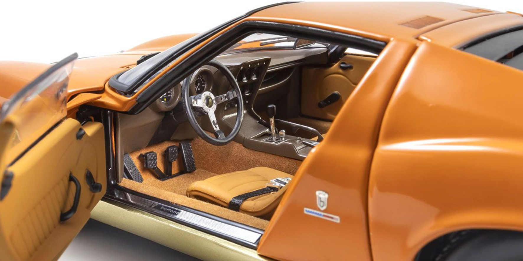 LAMBORGHINI MIURA P400 - ORANGE/GOLD - (08314PB)