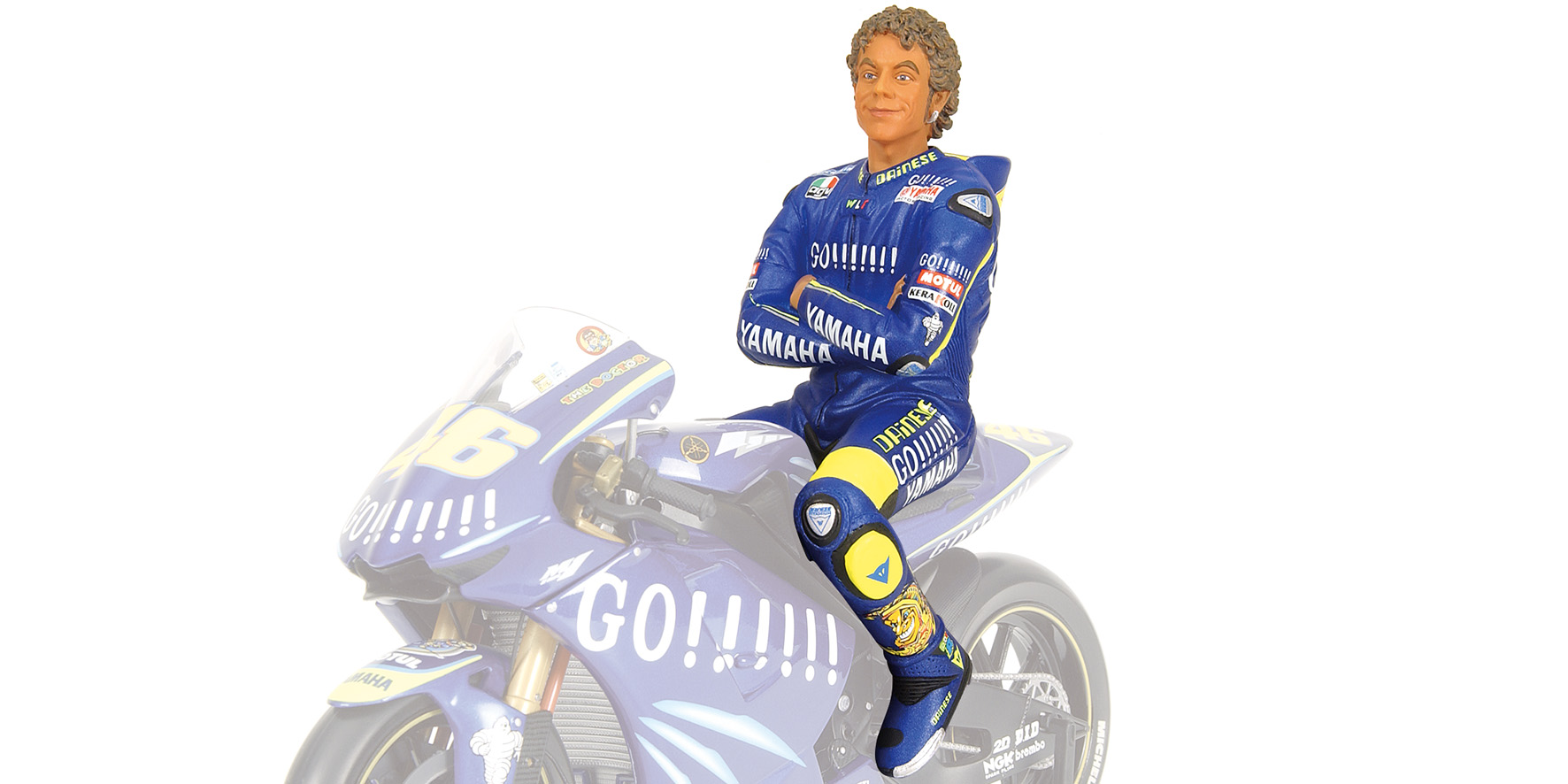 FIGURINE SITTING - VALENTINO ROSSI - NO SUNGLASSES - MOTOGP 2004
