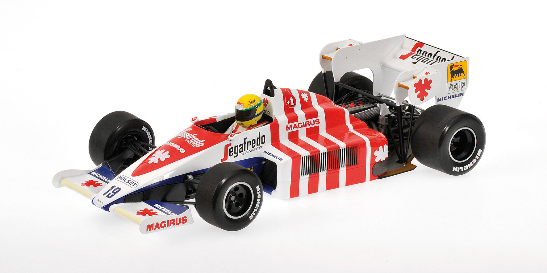TOLEMAN HART TG 184  - AYRTON SENNA - 1984  GP PORTUGAL - WITH DETAILED ENGINE