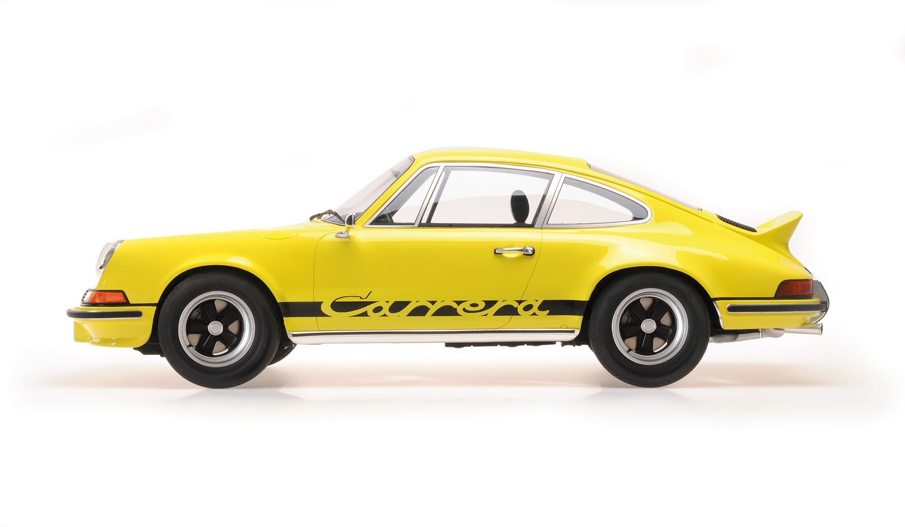 PORSCHE 911 CARRERA RS 2.7 TOURING - 1972 - GELB MIT SCHWARZEM DEKOR