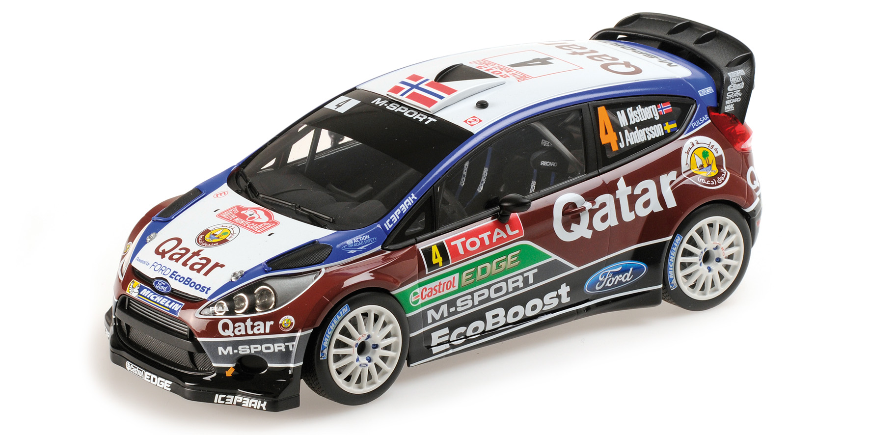 FORD FIESTA RS  WRC - QATAR M-SPORT WORLD RALLY TEAM - OSTBERG/ANDERSSON - RALLY MONTE CARLO 2013