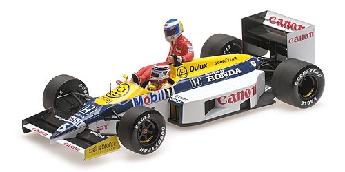 WILLIAMS HONDA FW11 - KEKE ROSBERG RIDING ON NELSON PIQUET - GERMAN GP 1986
