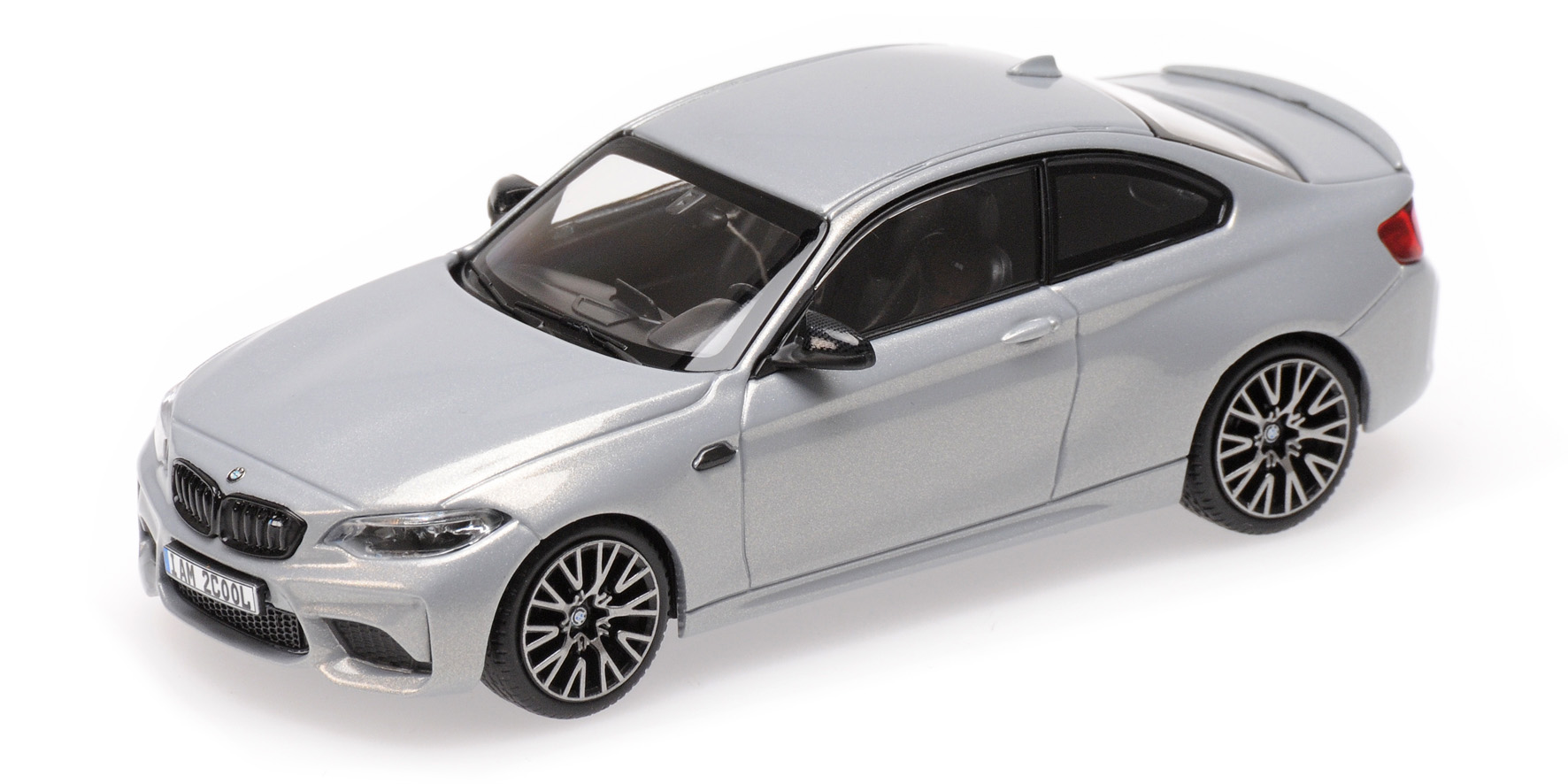 BMW M2 COMPETITION - 2019 - SILVER - EXCL. SHMEE150  FOR MINICHAMS.DE