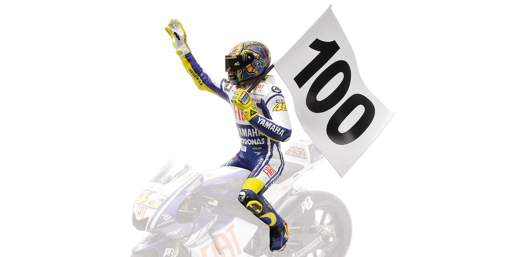 FIGURINE - VALENTINO ROSSI - 100 GP WINS MOTOGP ASSEN - 2009