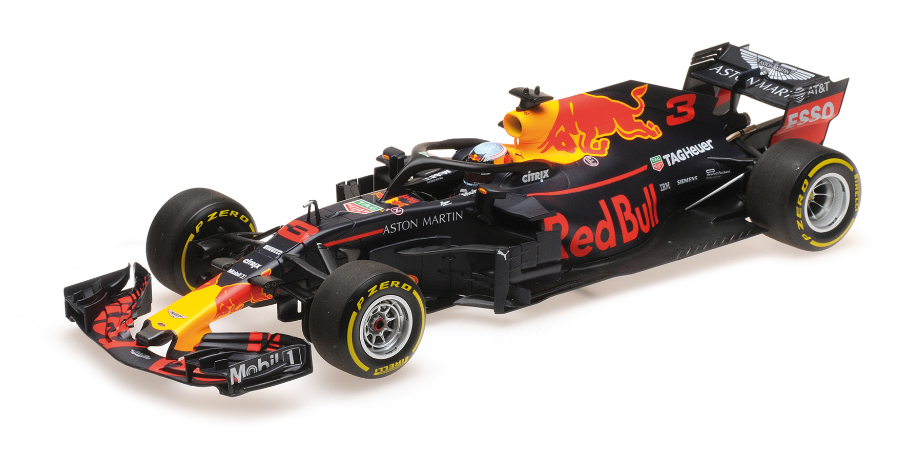 ASTON MARTIN RED BULL RACING TAG-HEUER RB14 - DANIEL RICCIARDO - 2018