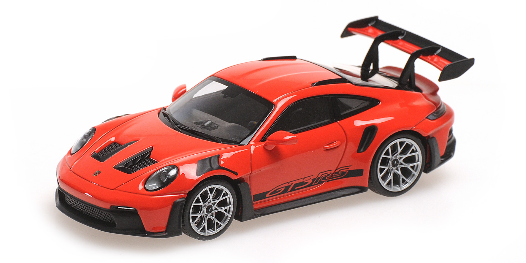 PORSCHE 911 (992) GT3RS - 2023 - RED W/ SILVER WHEELS & BLACK DECOR