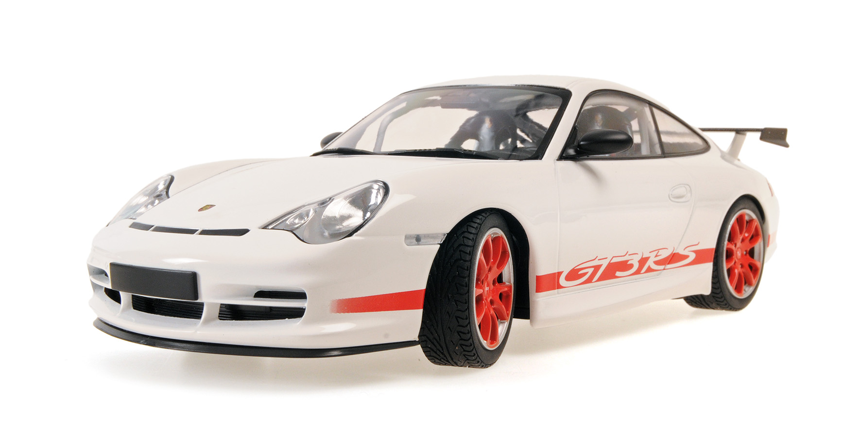 PORSCHE 911 GT3 RS - 2002 - WHITE W/RED STRIPES