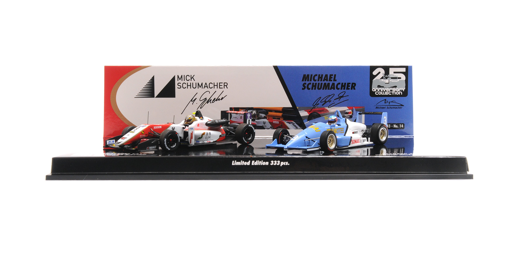 2-CAR SET - REYNARD SPIESS F903/DALLARA MERCEDES F317 - MICHAEL/MICK SCHUMACHER - MACAU 1990/2018