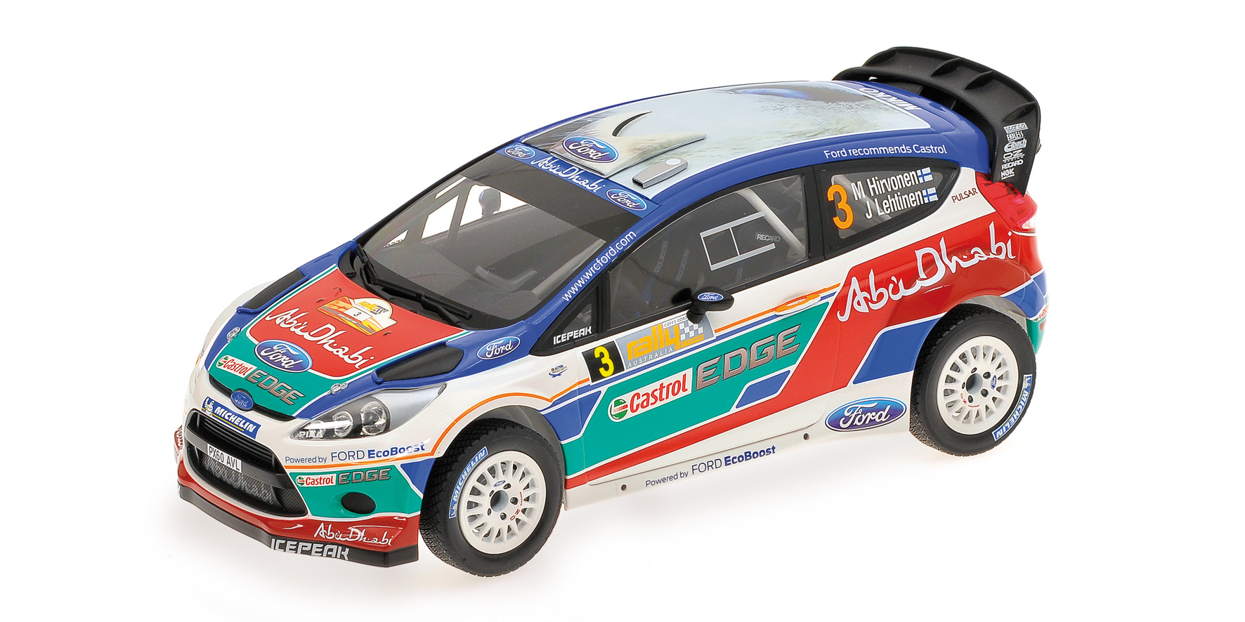 FORD FIESTA RS  WRC - FORD ABU DHABI - HIRVONEN/LEHTINEN - WINNER RALLY AUSTRALIA 2011
