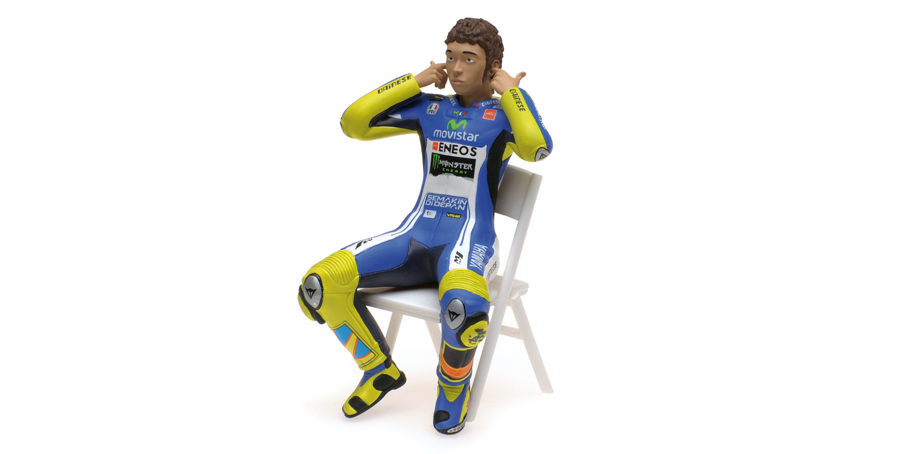 FIGURINE - VALENTINO ROSSI - MOTOGP 2014 - 'CHECKING THE EAR PLUGS'