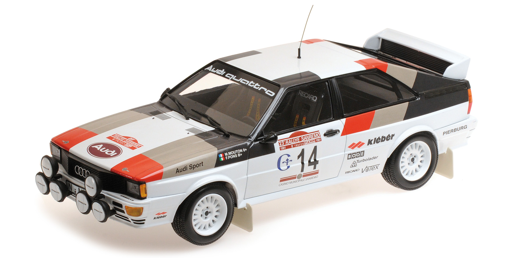 AUDI QUATTRO - AUDI SPORT - MOUTON/PONS - WINNERS RALLYE SANREMO 1981