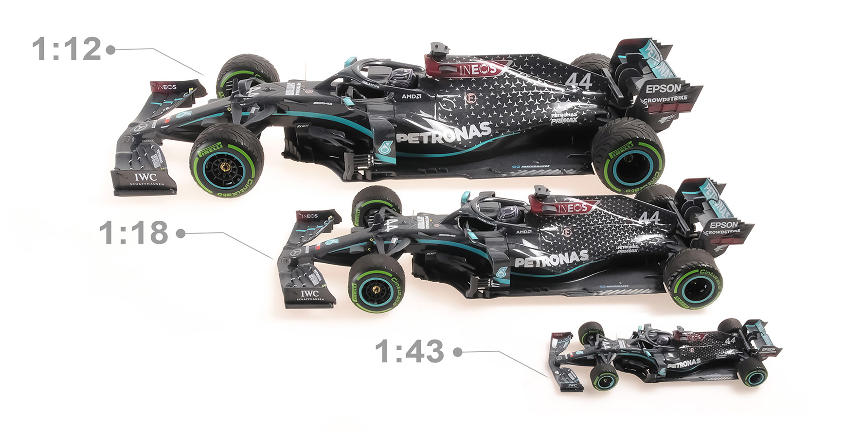 MERCEDES-AMG PETRONAS FORMULA ONE TEAM W11 EQ PERFORMANCE - LEWIS HAMILTON - WORLD CHAMPION 2020