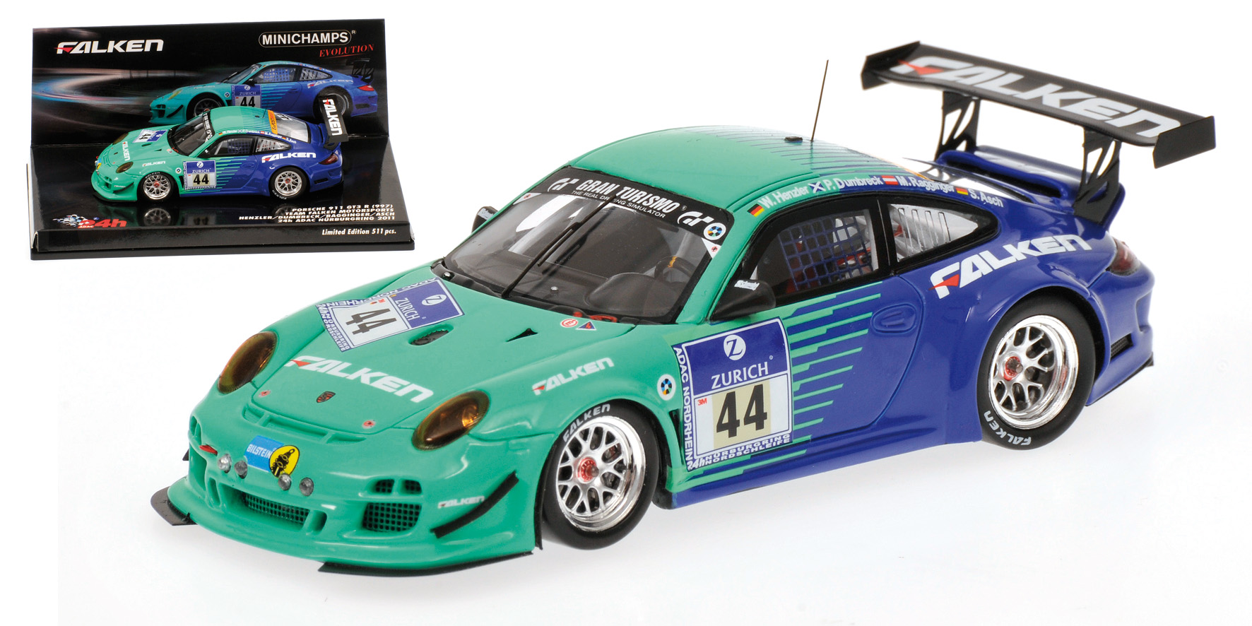 PORSCHE 911 GT3 R - FALKEN MOTORSPORT - HENZLER/DUMBRECK/RAGGINGER/ASCH - 24H NÜRBURGRING 2011
