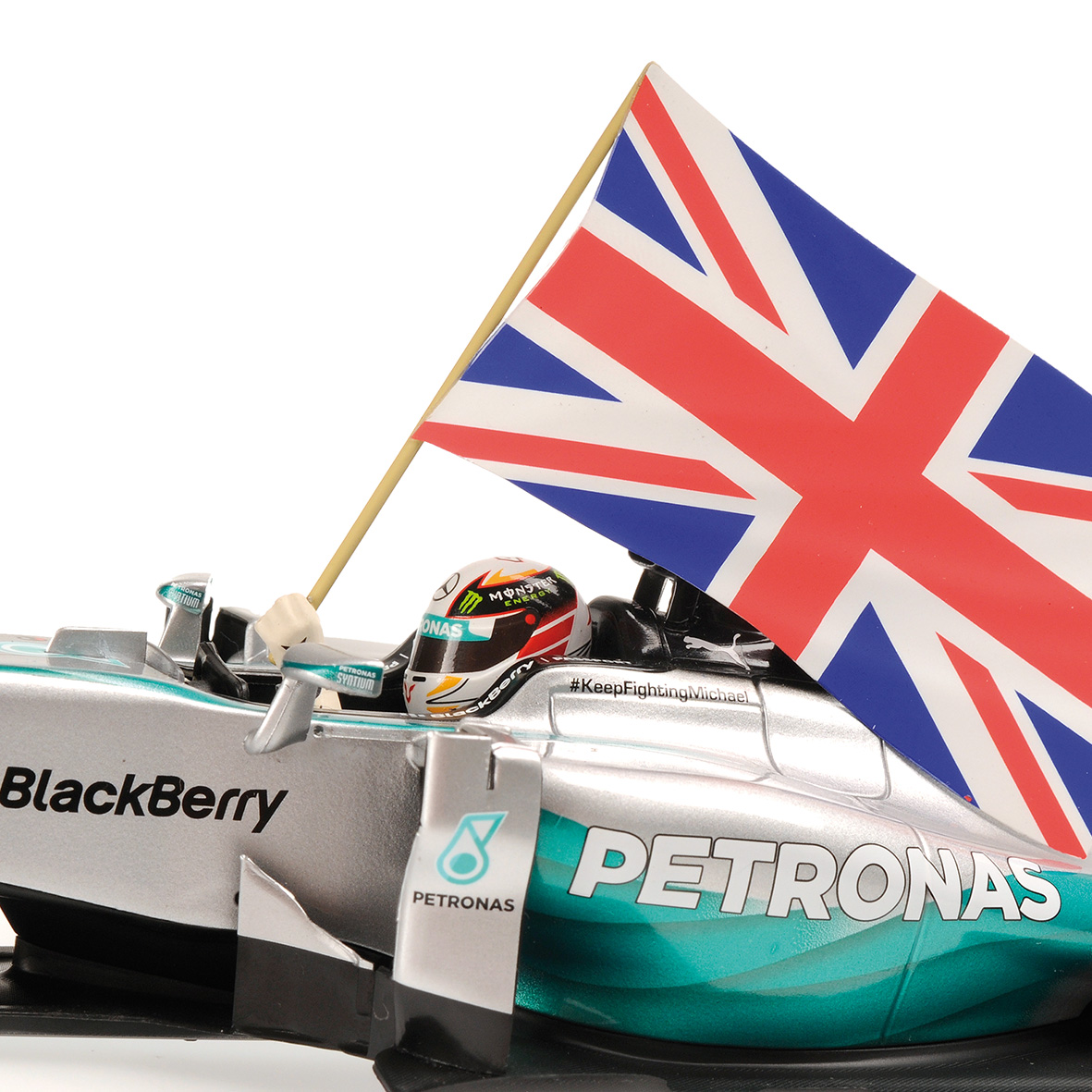 MERCEDES AMG PETRONAS F1 TEAM W05 - LEWIS HAMILTON - WINNER ABU DHABI GP 2014 W.FLAG