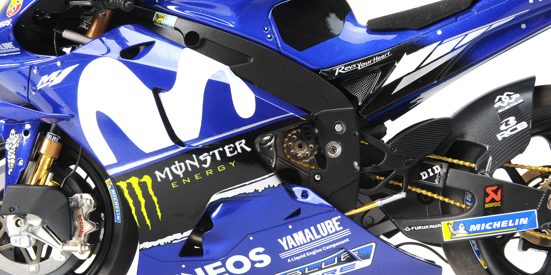 YAMAHA YZR-M1 - MOVISTAR YAMAHA - VALENTINO ROSSI - POLE POSITION MUGELLO GP 2018 - W/ FIGURINE