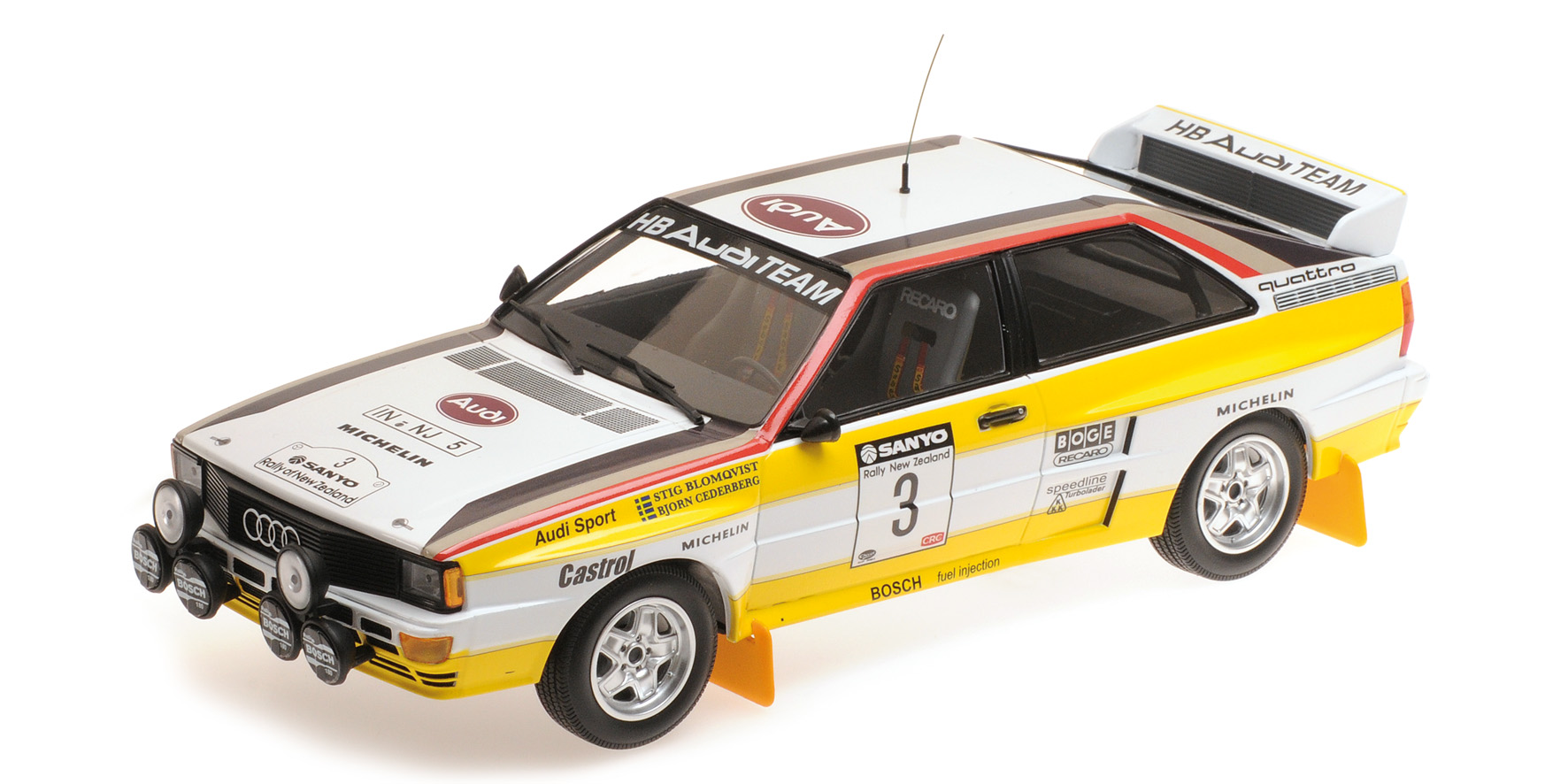 AUDI QUATTRO A2 - AUDI SPORT - BLOMQVIST/CEDERBERG - WINNERS SANYO RALLY OF NEW ZEALAND 1984