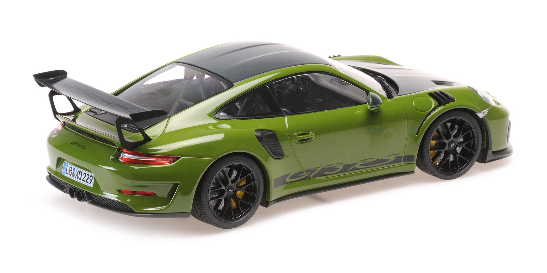 PORSCHE 911 GT3RS (991.2) - 2019 - GREEN W/WEISSACH PACKAGE W/WORDING W/ BLACK WHEELS