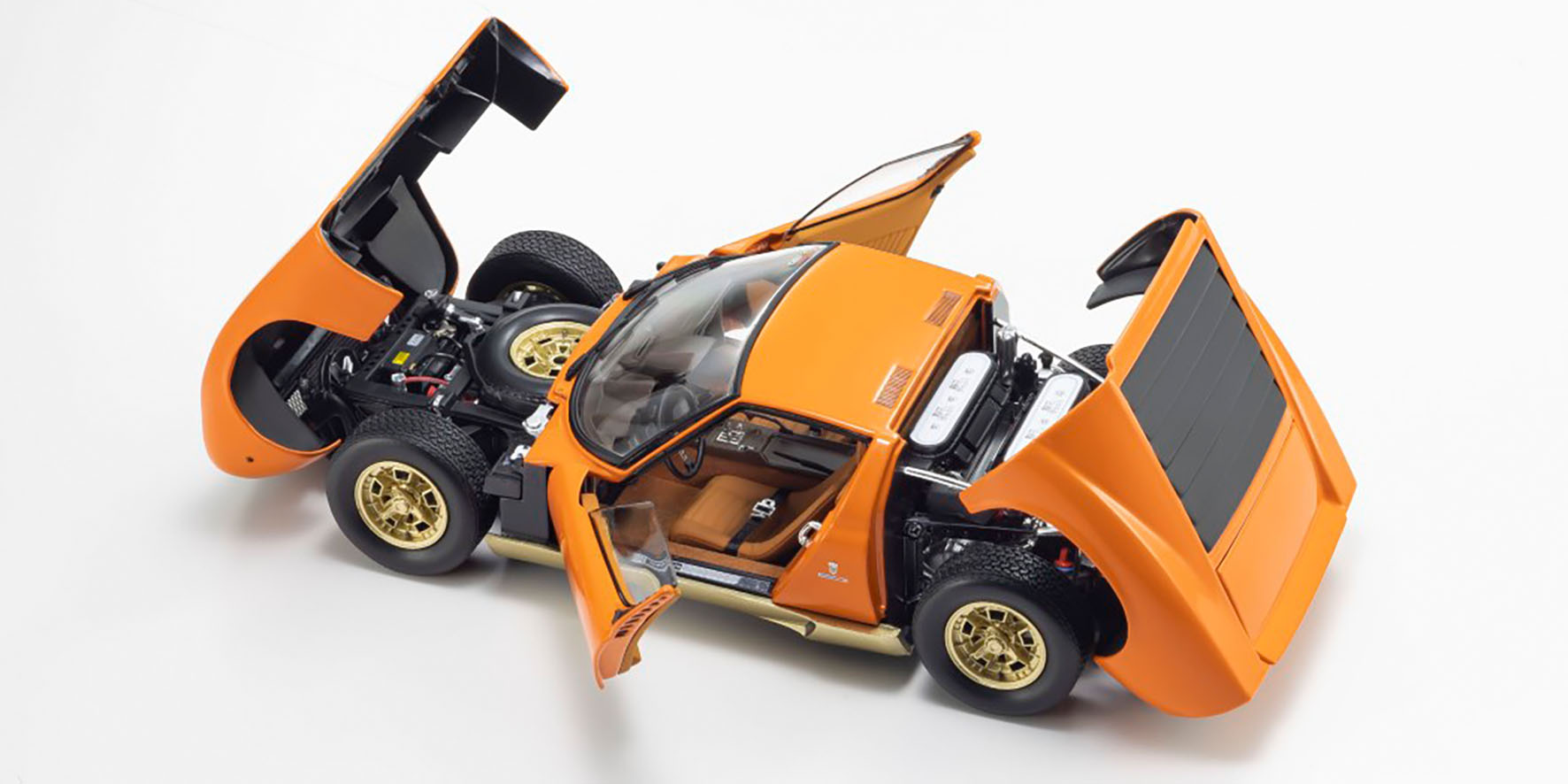 LAMBORGHINI MIURA P400 - ORANGE/GOLD - (08314PB)