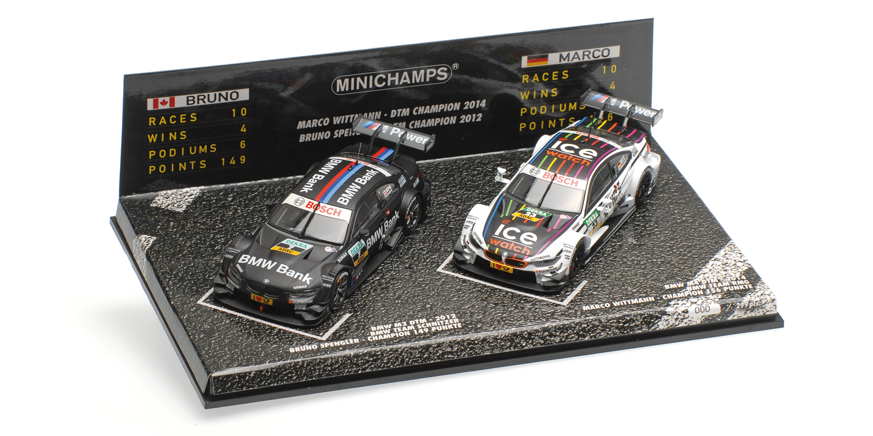 2-CAR SET - BMW M3/M4 - SPENGLER/WITTMANN - DTM CHAMPIONS 2012/2014