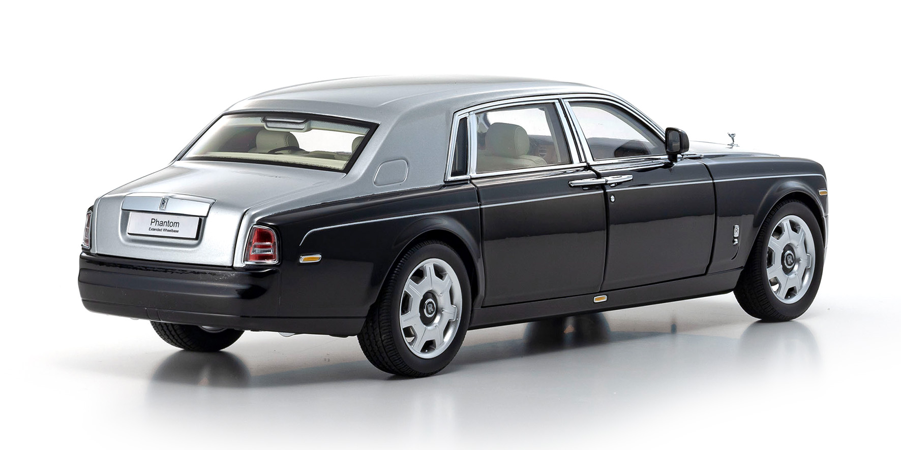 ROLLS ROYCE PHANTOM EXTENDED WHEELBASE - BLACK/SILVER (08841BKS)