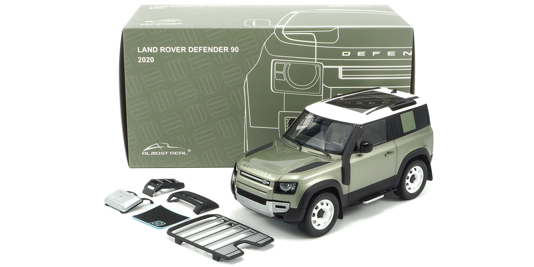LAND ROVER DEFENDER 90 WITH ROOF PACK - 2020 - PANGEA GREEN