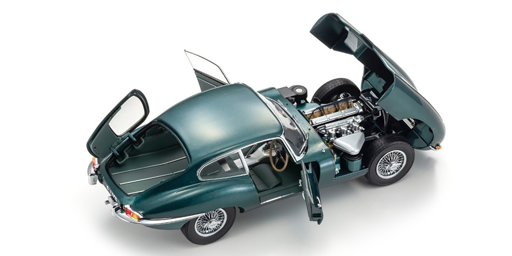 JAGUAR E TYPE (RHD) OPALESCENT DARK GREEN (08954DG)